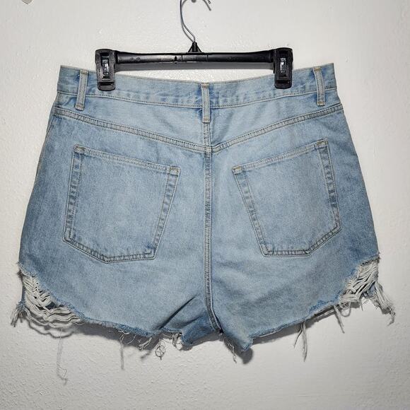 Lovers + Friends Austin Super High Rise Cut Off Denim Shorts in Miami - Picture 4 of 10